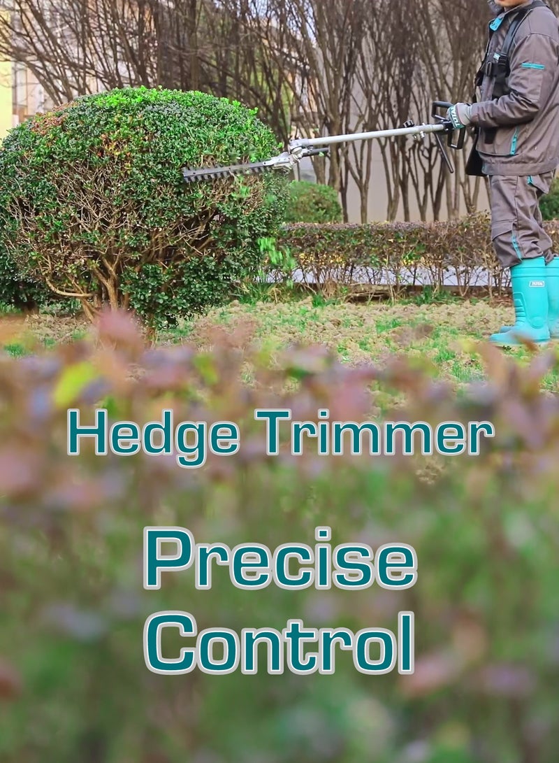 توتال طقم أدوات حدائق متعدد الوظائف يعمل بالبنزين من توتال بنظام ٤ في ١، بمحرك سعة ٥٢ سم³ وقدرة ١٫٤ كيلوواط، يضم مقص تشذيب سياج، ومشذب عشب، وقاطع شجيرات، ومنشار جنزير، مع عرض قص يصل إلى ٤٢٠ ملم - Image 5